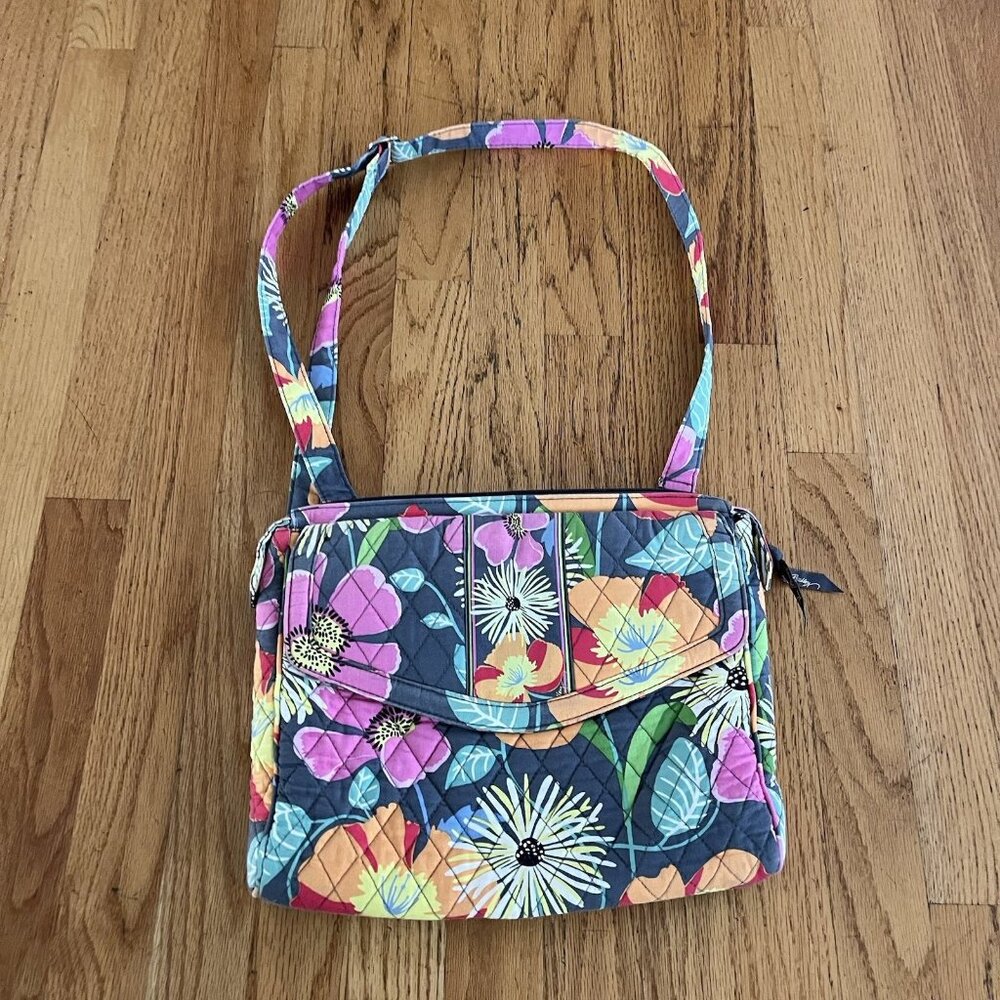 Vera Bradley Jazzy Bloom Crossbody Bag Floral Quilted Lightweight Everyday Purse